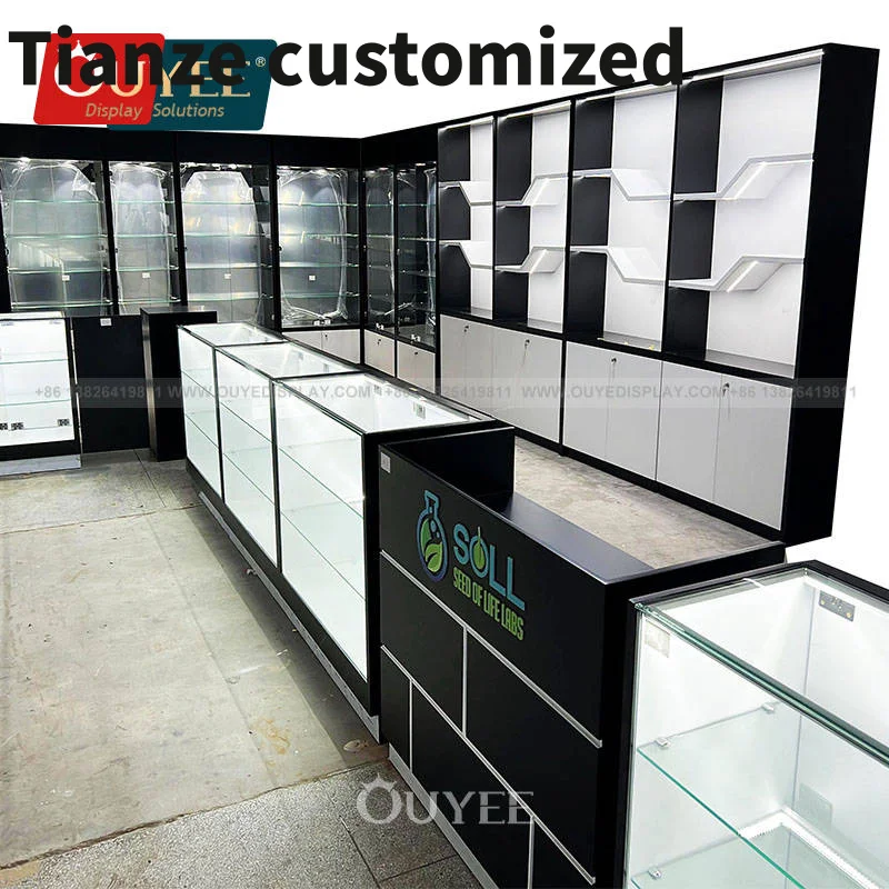 Customized-New Decoration Smoke Shop Counter Display Smoke Retail Shop Display Acrylic Display Stand Smoke Shop