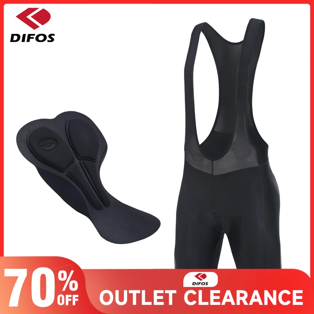 Difos Men's Cycling Bib Shorts Summer Breathable 4D Padded Bicycle Tights Outdoor Quick Dry MTB/Road Biker Bibs Short Half Pants