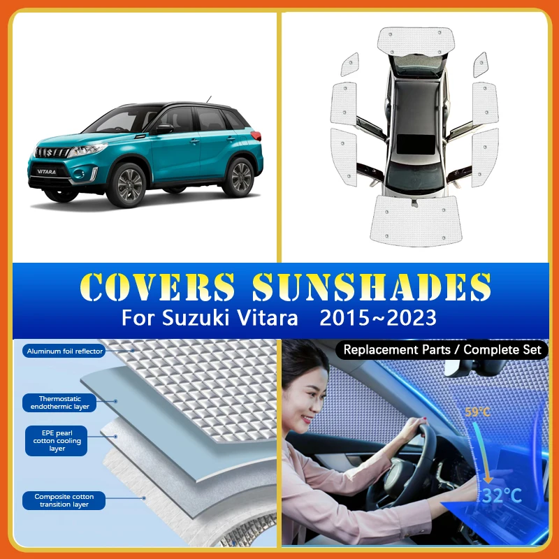 

Car Sunshades Covers For Suzuki Vitara 2015-2023 Curtains In The Car Summer Sunscreen Window Coverage Sunshades Auto Accessories