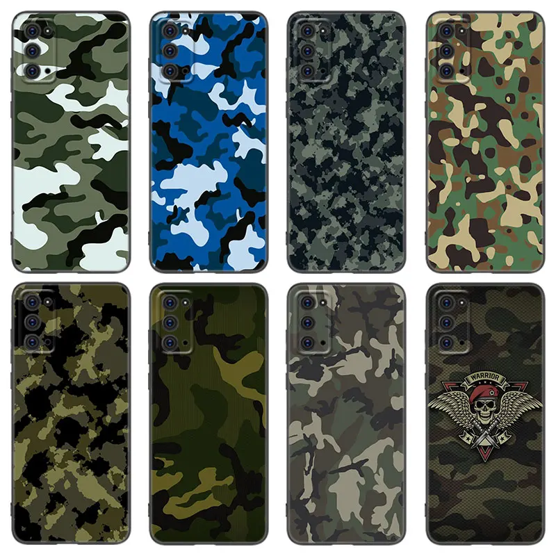 Camouflage Camo Army Phone Case For Samsung M30 M31 S Note 10 Lite 20 Ultra M11 M12 M21 M22 M23 M32 M33 M52 M53 J2 Pro J4 J6 J8