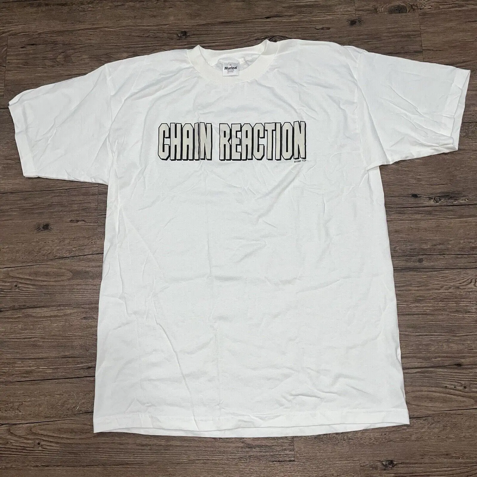 

Vintage 90s Chain Reaction 1996 Keanu Reeves Movie Promo T shirt XL Murina Tag