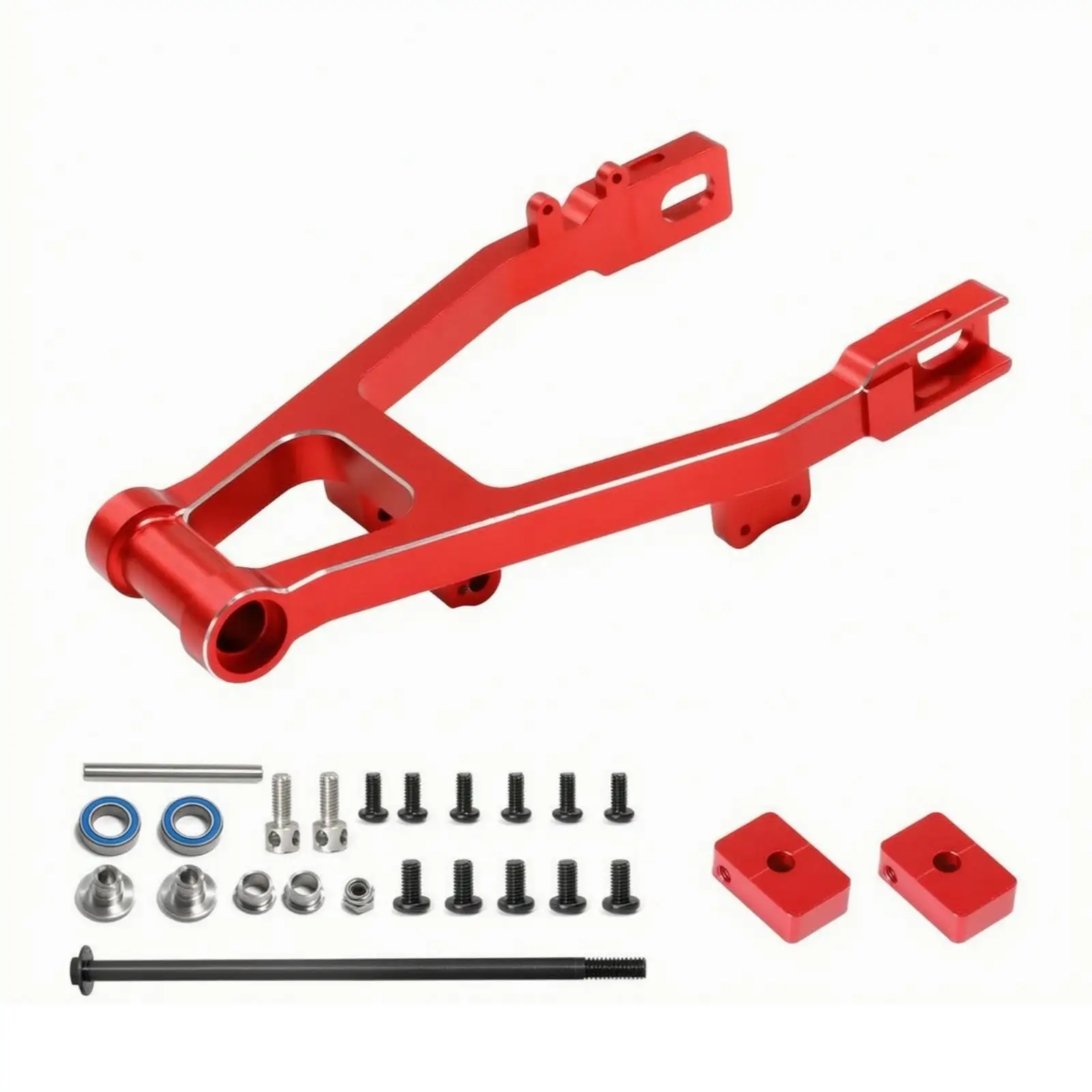 Aluminum Motorcycle Swingarm for RC Bike MX Model Rear Wheel Mount Kit with Bearings Nuts and Fasteners
