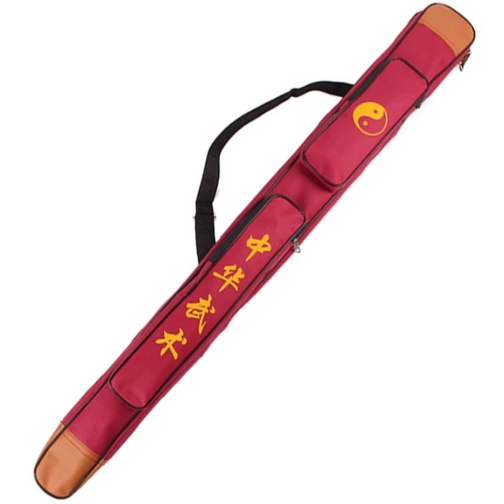 Durable Waterproof Chinese Martial Arts Tai Chi Kung Fu Sword Shoulder Bag Red Black