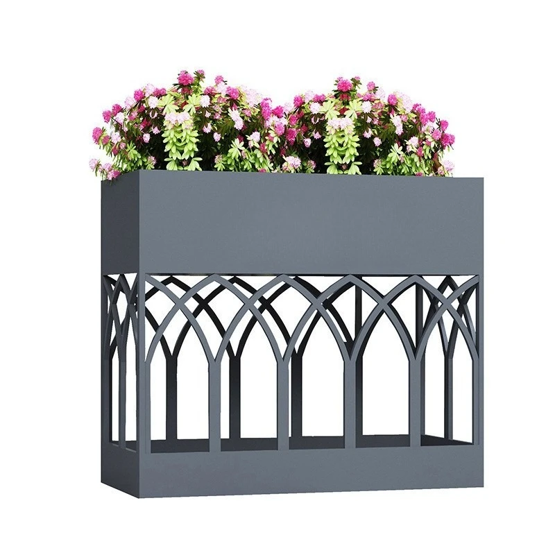 

Outdoor flower box company minister square flower trough commercial street planting and decoration flower bed combination