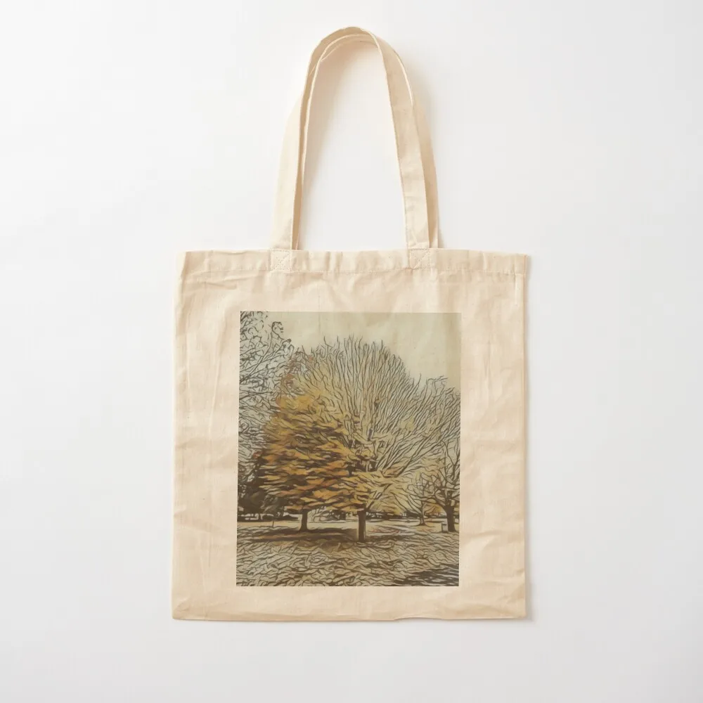 أشجار الخريف حمل حقيبة حمل أكياس التسوق المخصصة حقيبة مخصصة قابلة للطي أكياس البيئية