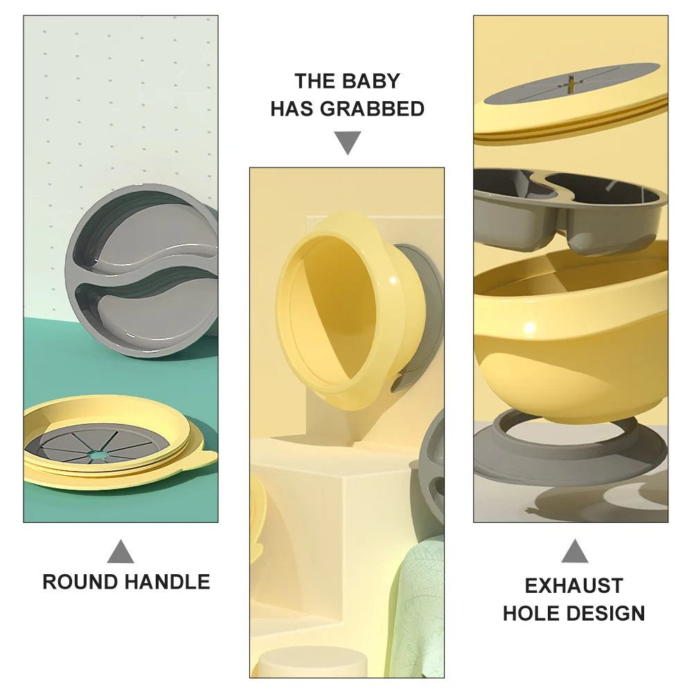 Миска для кормления ребенка на присоске Портативный легкий герметичный легко моющийся прочный практичный изоляционный контейнер
