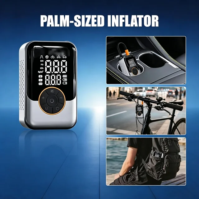 Portable Air Pump Wireless Car Tire Inflator Electric Air Compressor LCD Display Air Injector for Bike Car Motorcycle Tyre Ball 6 Portable Air Pump Wireless Car Tire Inflator Electric Air Compressor LCD Display Air Injector for Bike Car Motorcycle Tyre Ball 6