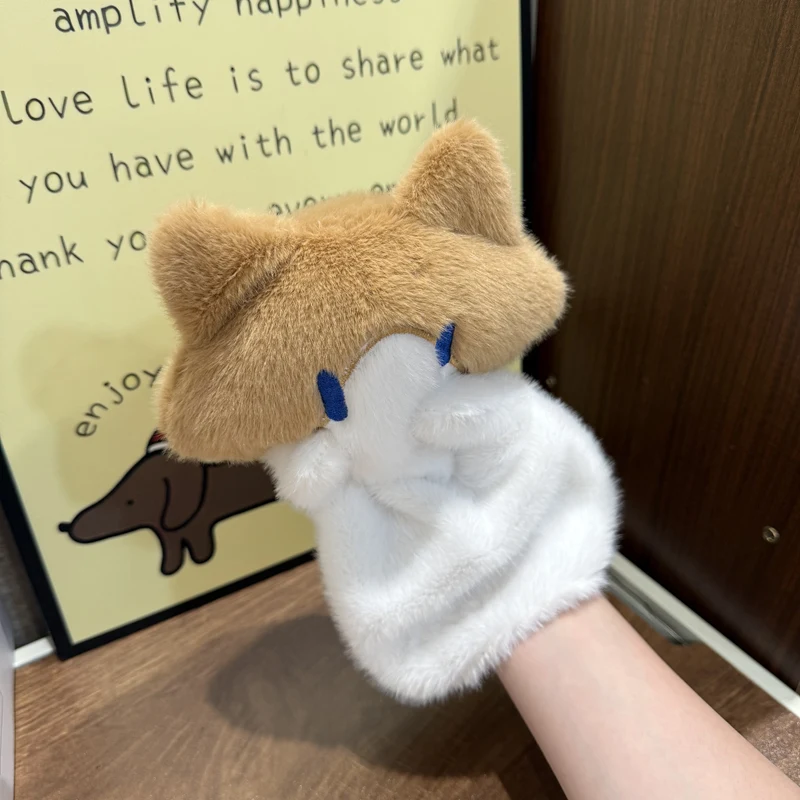 Hot Meme Monthly Salary Cat Hand Puppet Cover Your Nose And Fan The Air Cat Plush Hand Puppet Magical Fashion Toy