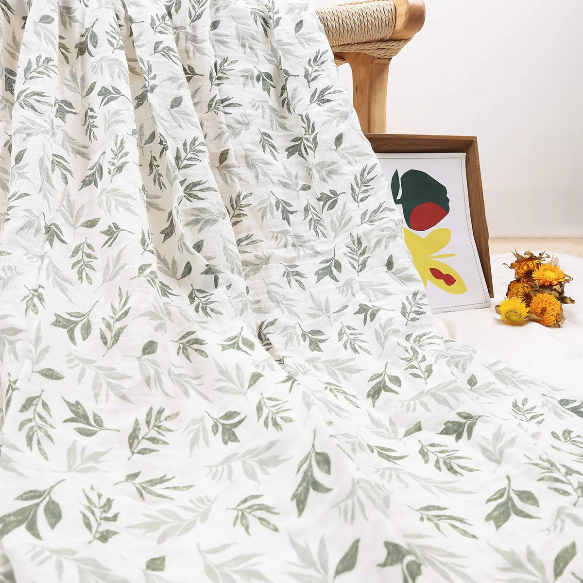 HappyFlute 120*110cm الطفل الشاش قماط 100% القطن الصيف لطيف طباعة الطفل البطانيات #1