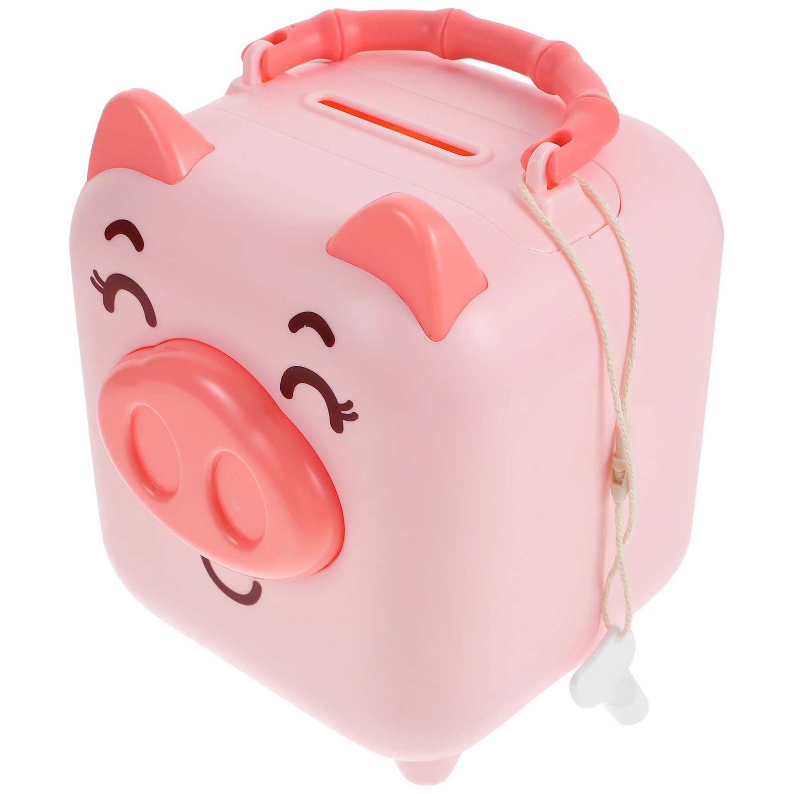Mini varkensvormige spaarpot voor kinderen Veilige vergrendeling Munthouder Desktop Spaarcontainer Speels ontwerp Kind