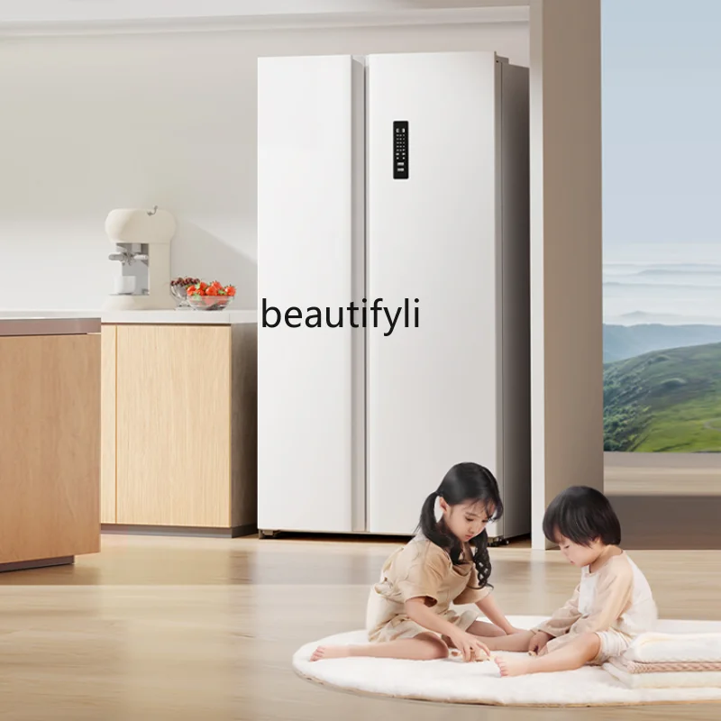 

650 Liters Large Capacity White Split Frequency Conversion Double Door Energy Saving Ultra-Thin Household Refrigerator T5