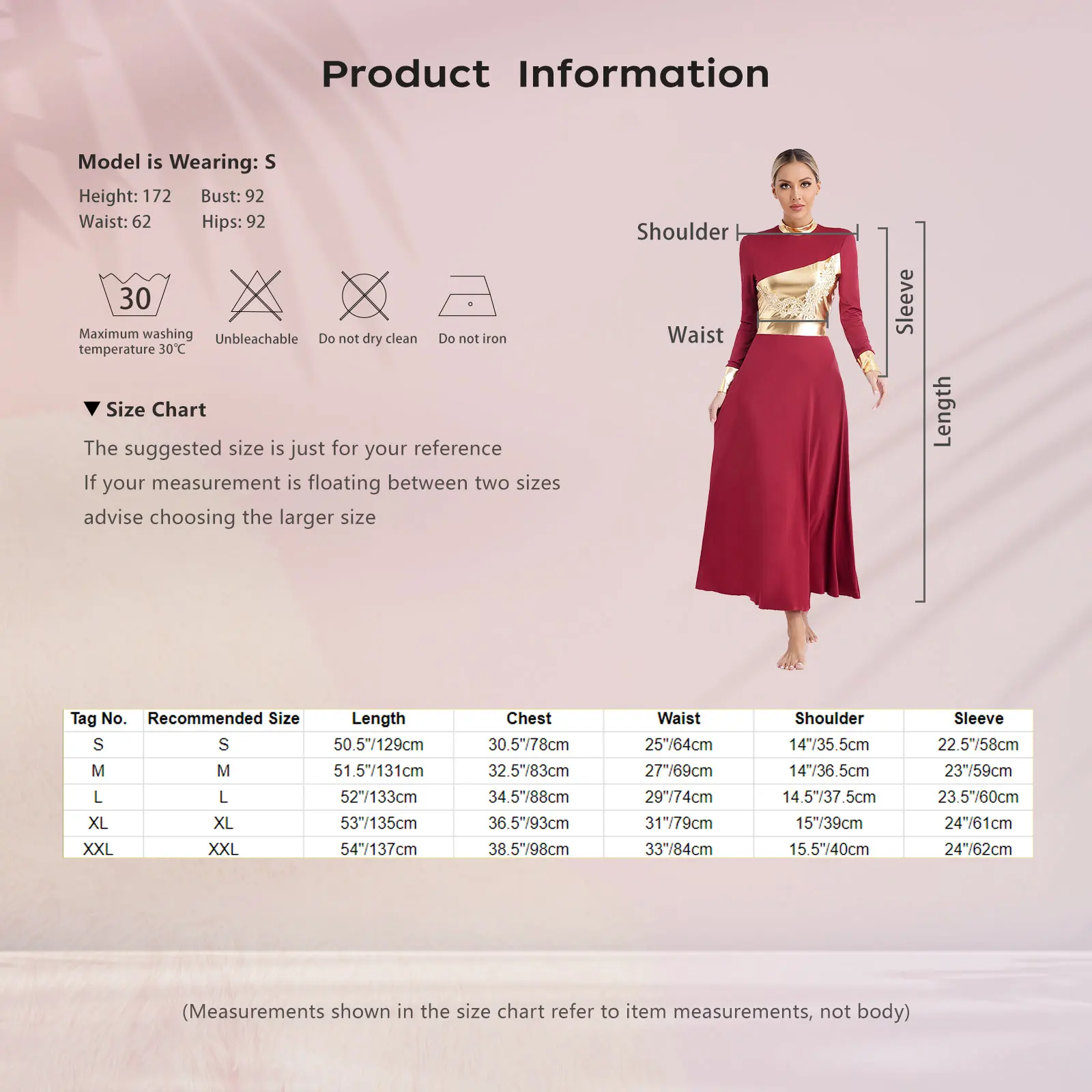 Liturgical Praise Dance Dress for Women Metallic Shiny Long Sleeve Ballet Lyrical Dance Dress Worship Church Party Costumes