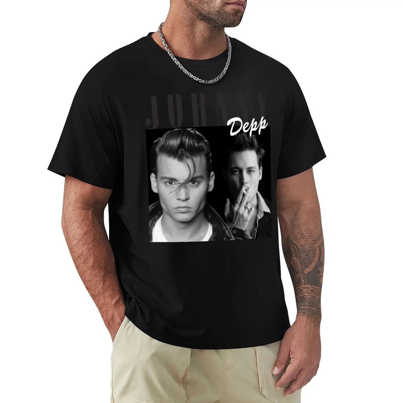 

Johnny Depp T-Shirt T-Shirt boys whites baggy shirts plus size men clothing