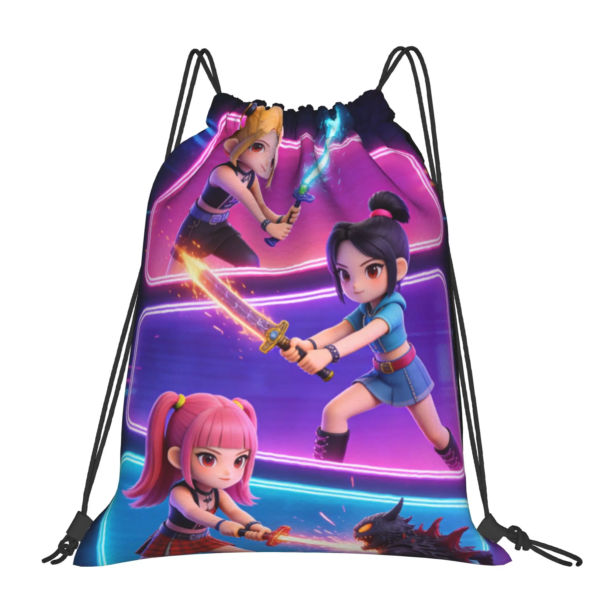 K POP 12  Drawstring Bags Gym Unisex Storage Organize Bundle Pocket Rope Bag