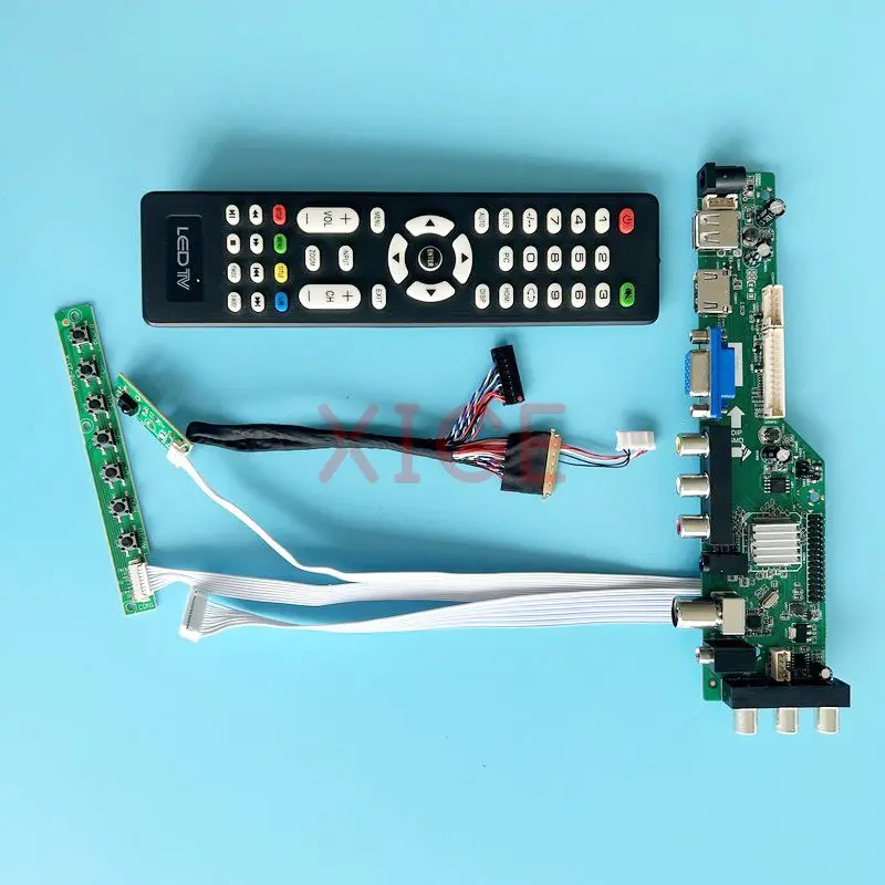 

For B140RW01 B140RW02 B140RW03 Driver Board DVB Digital Signal 14" Laptop Display 1600*900 DIY Kit USB+DHMI+VGA+2AV 40-Pin LVDS