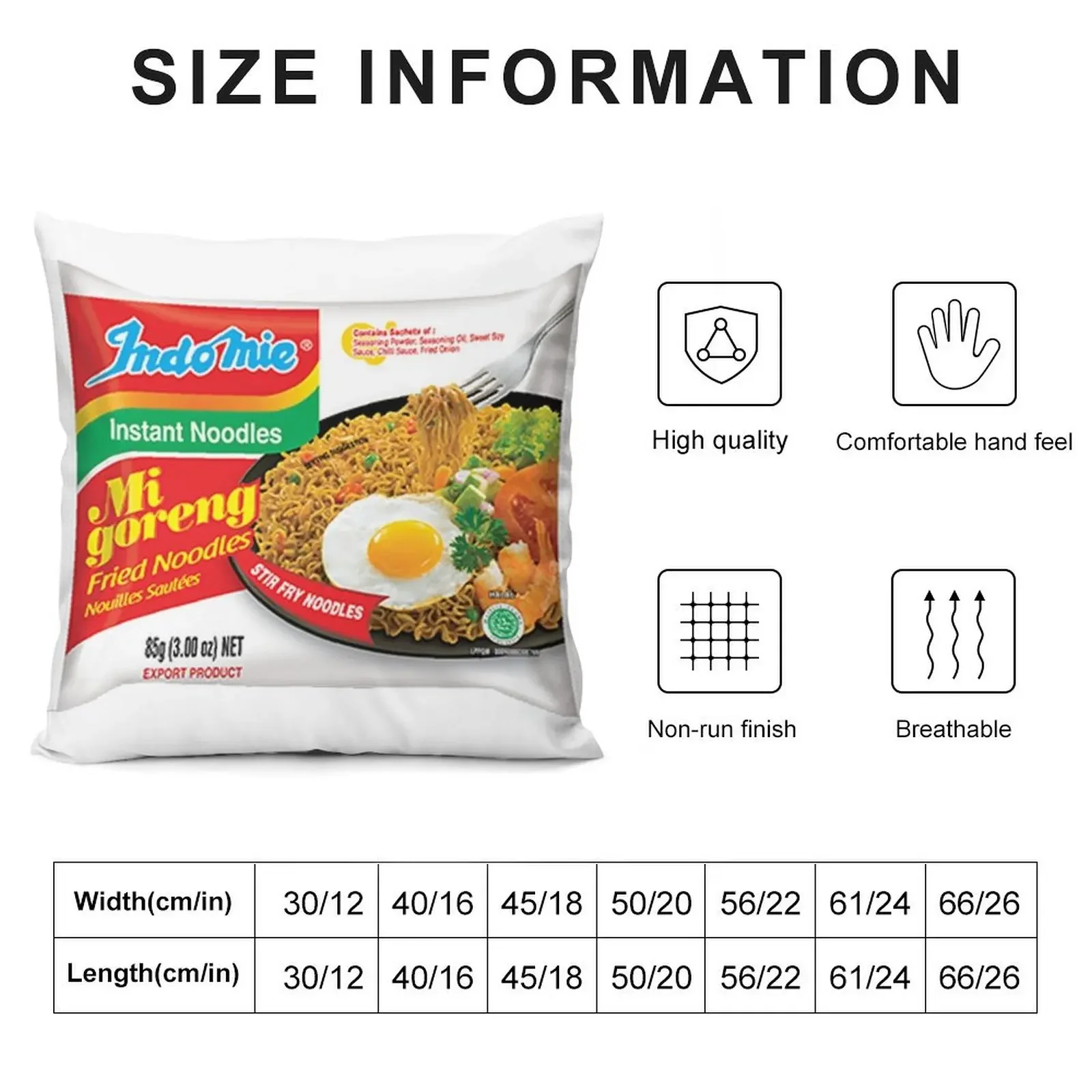 Indomie Goreng Throw Pillow pillows decor home Pillowcases For Pillows Pillow Case pillow