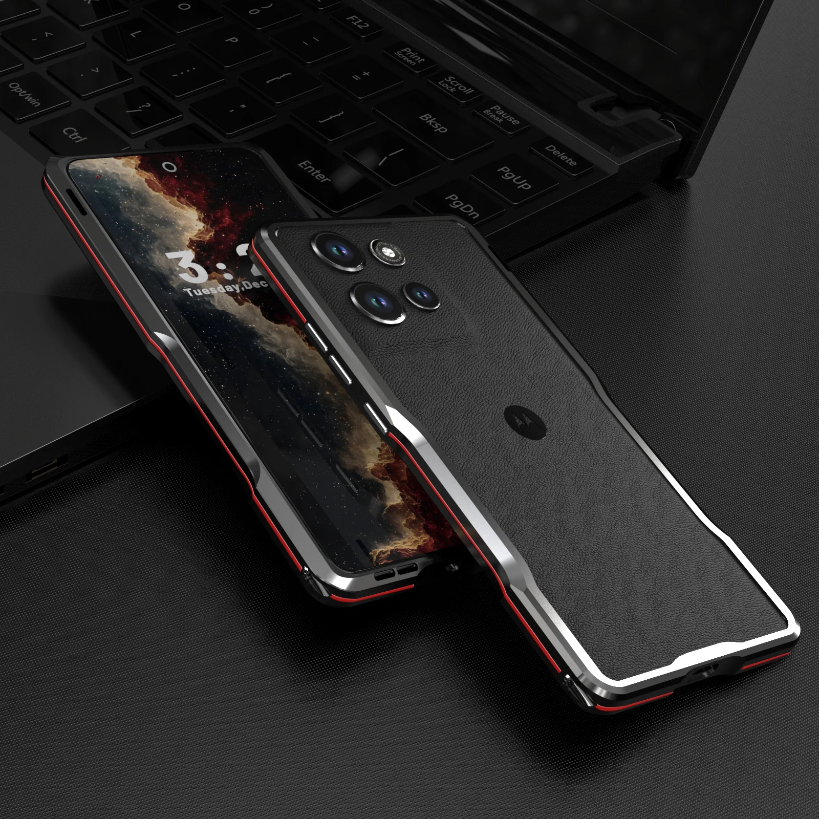 Funda Protectora de Aleación de Aluminio para MOTO G Power 2025 G Power 2026, Carcasa Resistente a Impactos con Marco de Titanio