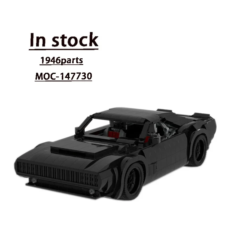 

MOC-147730 Black New Classic Sports Car Racing Building Blocks 1946 Parts Boy Kids Birthday DIY Building Blocks Toy Gifts