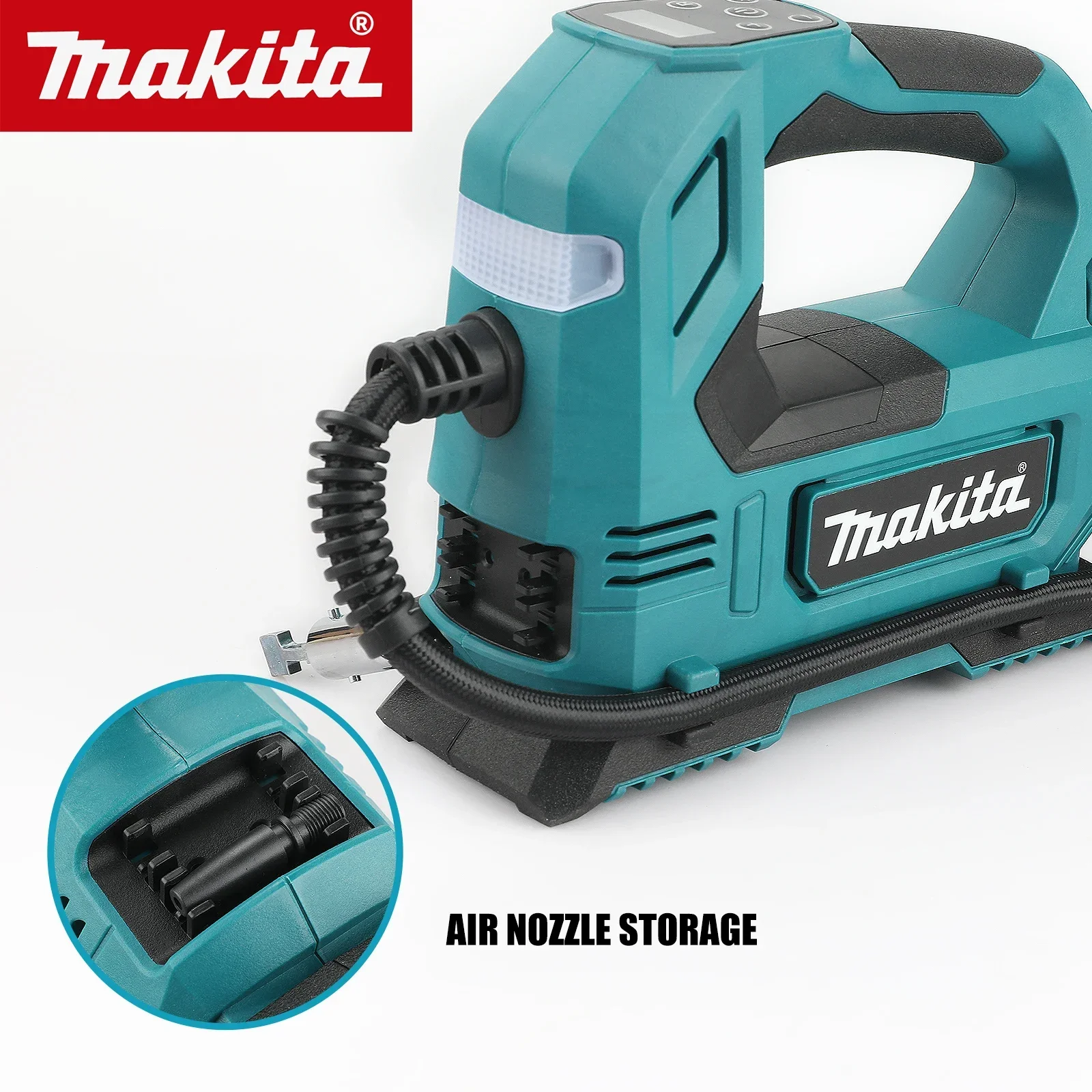 

Makita DYS59 Автоматический беспроводной насос для накачивания электрический воздушный насос для автомобильных шин ручной воздушный компрессор для батареи Makita 18 В (без батареи)