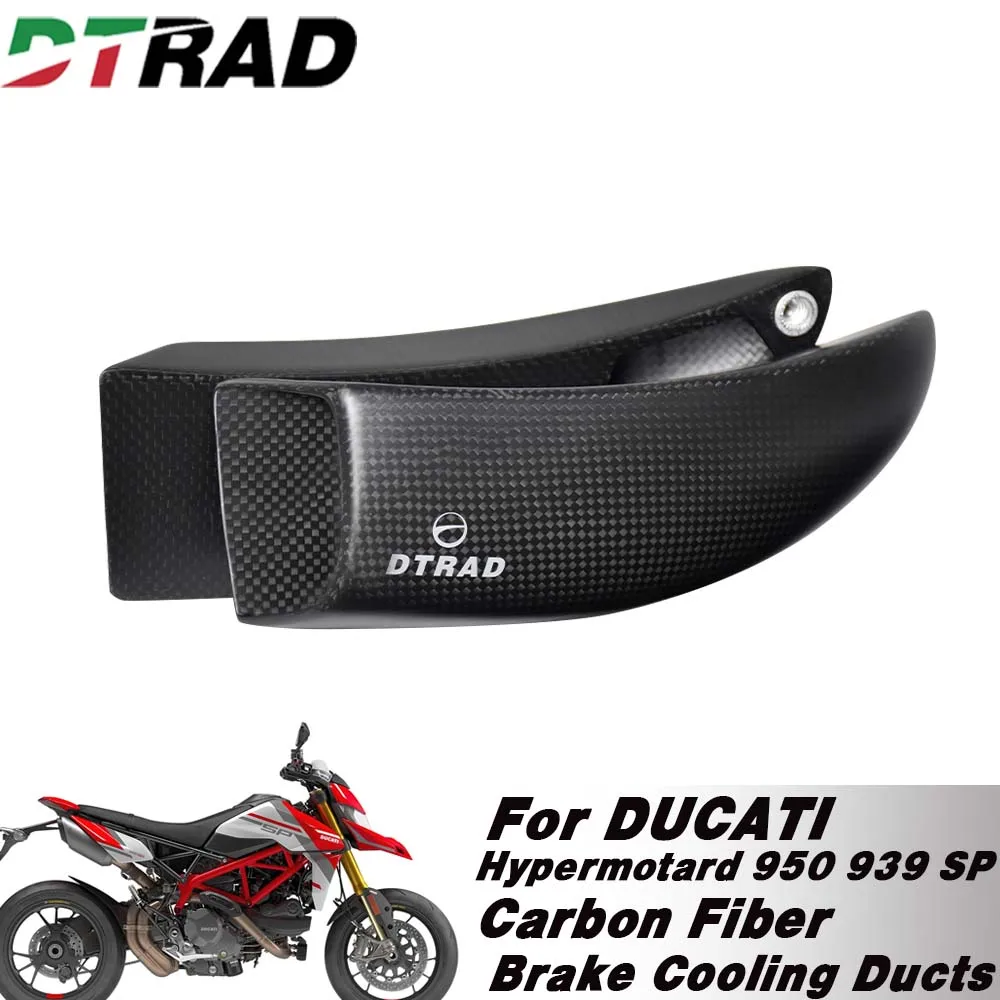 

Motorcycle Carbon Fiber Caliper Radiator Cover Brake Cooling Air Ducts For DUCATI Hypermotard 950 SP 2019-2024 939 SP 2016-2018