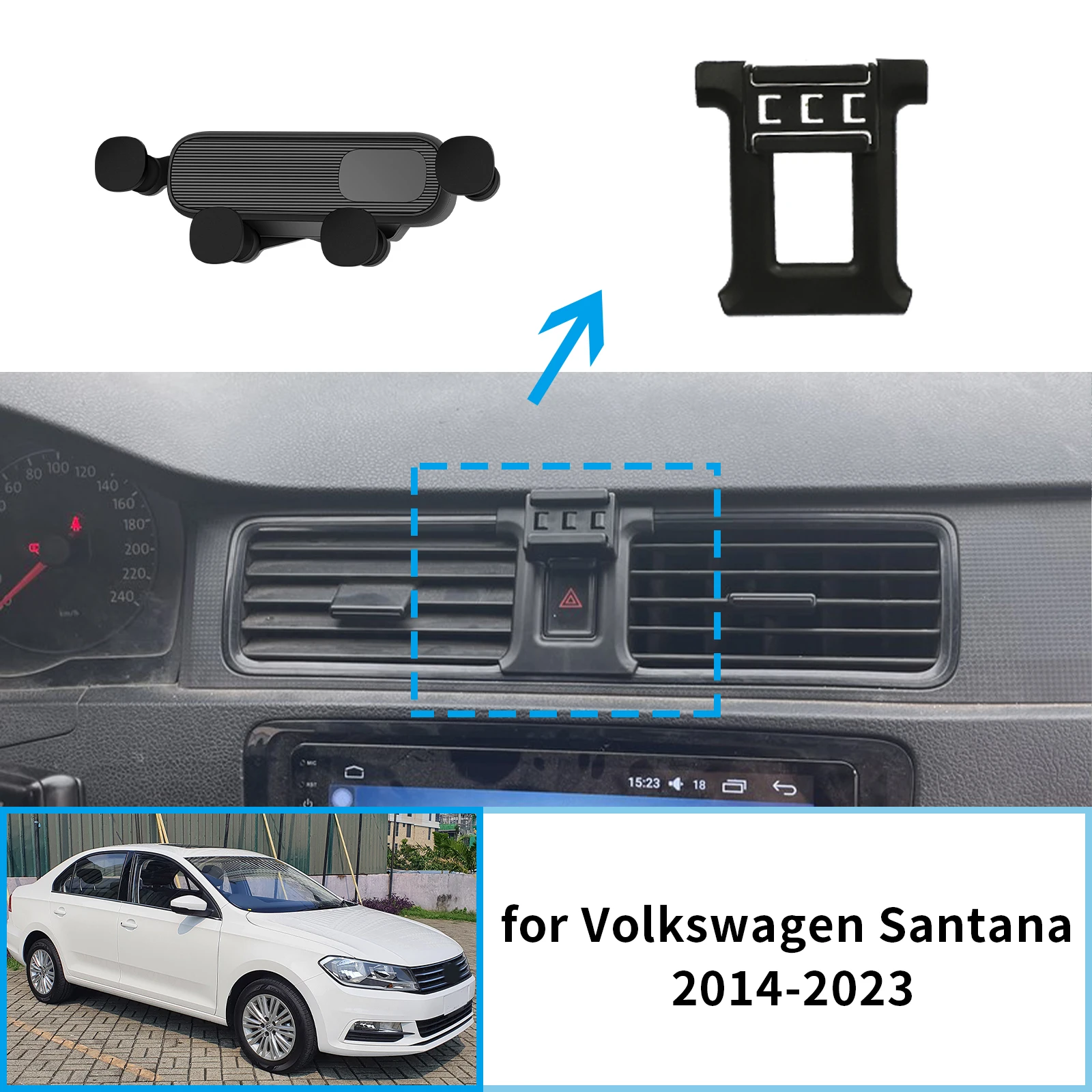 

Автомобильный держатель мобильного телефона для Volkswagen VW Santana A05 2013-2023, GPS-кронштейн, навигационная подставка, автоаксессуары