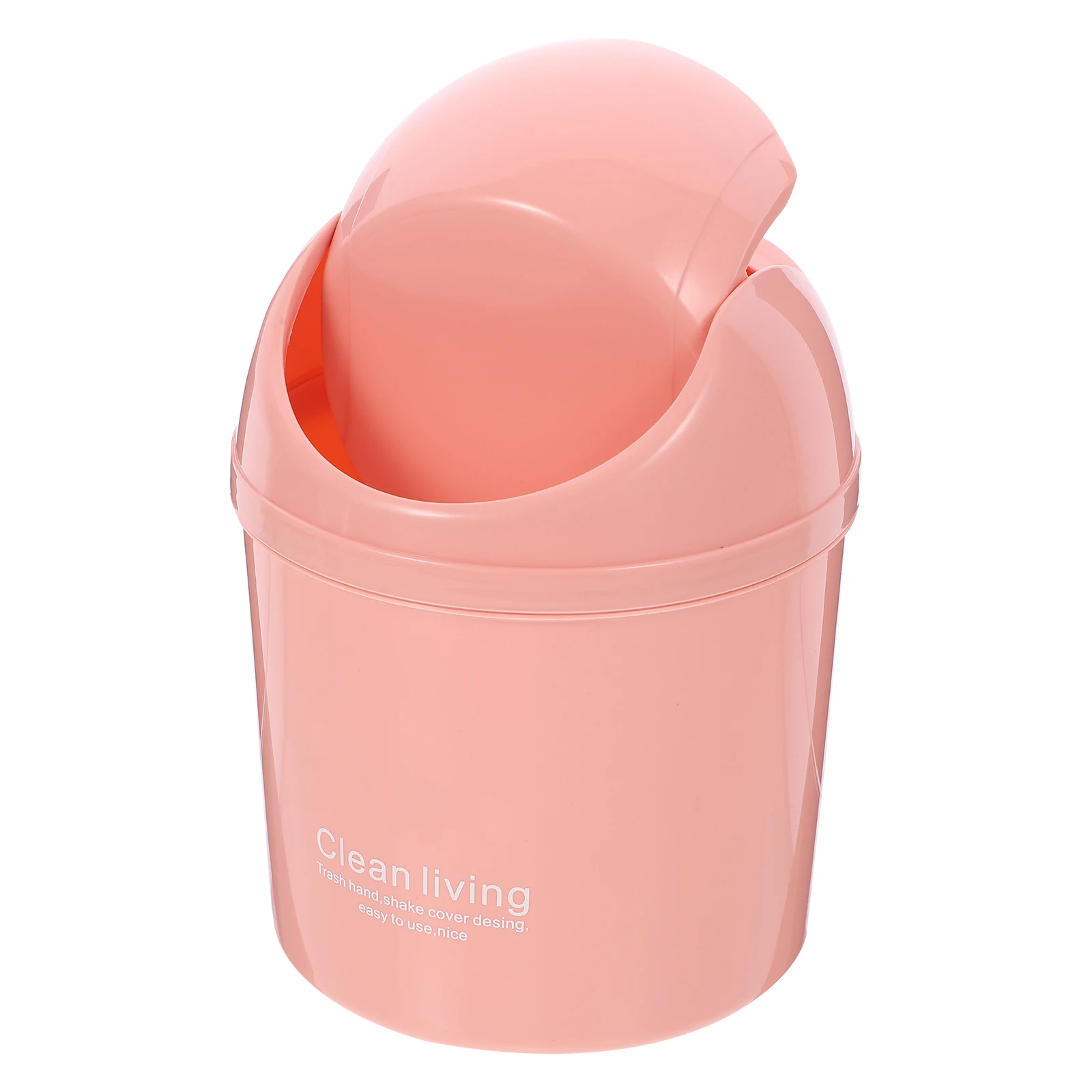 

with Cover Mini Trash Can Child Pink Rabbit Rubbish Bin Small Desktop Wastebasket