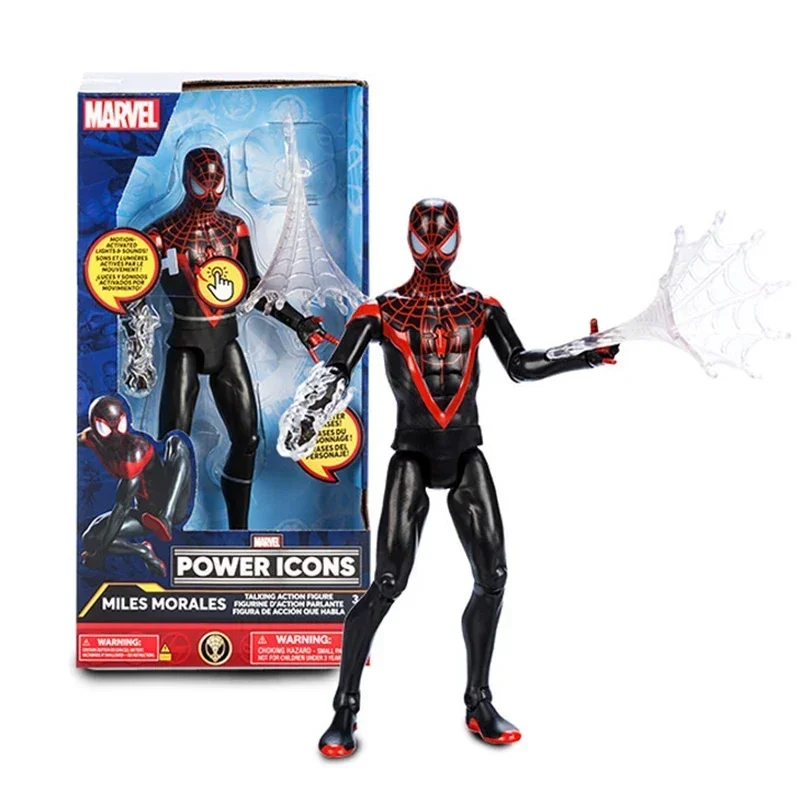 

Marvel Spider-man: Miles Morales Action Figures Model Lights Up And Makes Sounds Adult Kids Toy Gifts