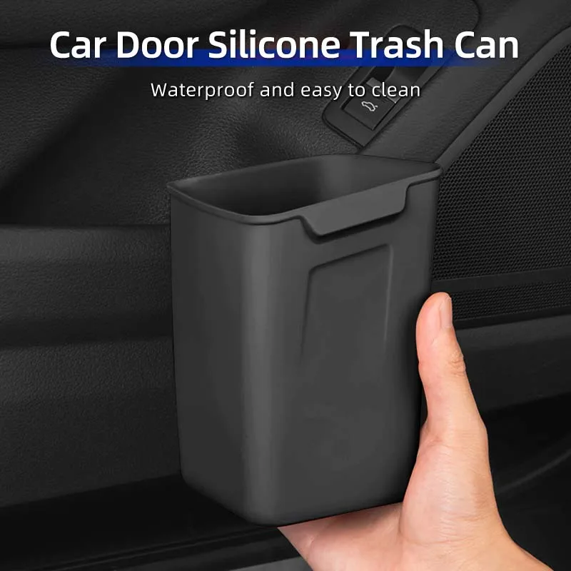 

Car Storage Box Door Silicone Trash Can Accessories For No