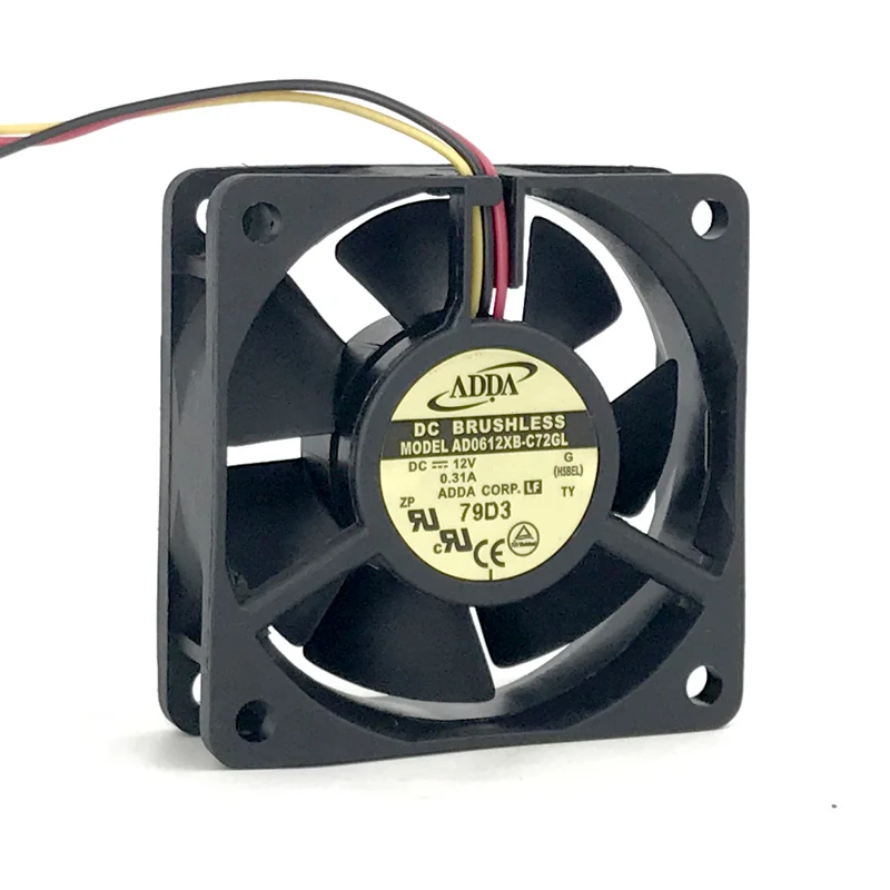 الأصلي AD0612XB-C72GL 12V 0.31A 6020 60*60*20 مللي متر جديد مروحة التبريد المبرد
