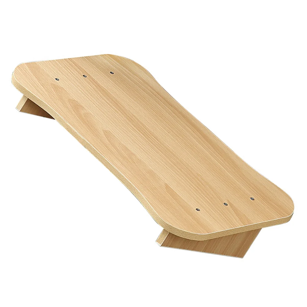 

Premium Wooden Footstool Tilted Under Desk Ergonomic Office Home Lightweight Space Saving Natural Wood Texture Comfortable
