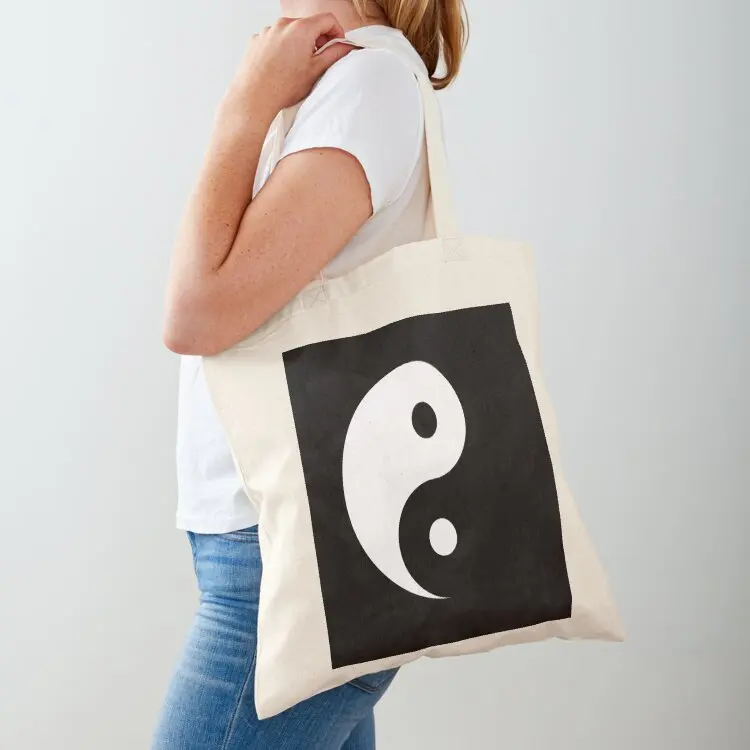 

Yin and Yang - Negative Space Design White on Black Tote Bag shopping cart bags sacs de shopping Handbags