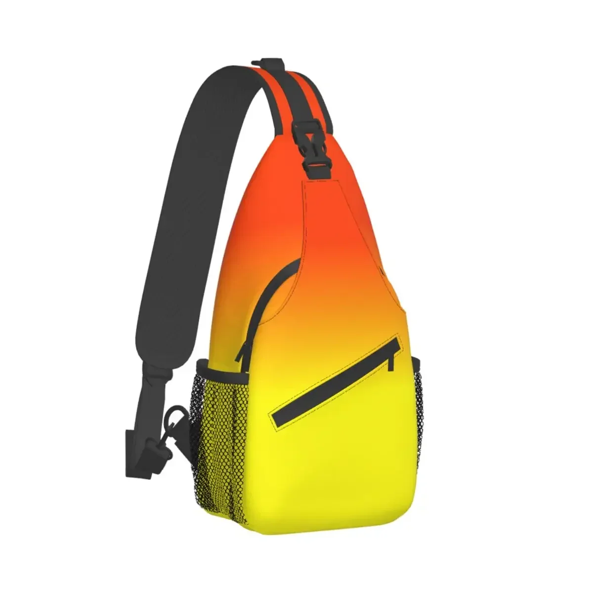 Neon Pattern Crossbody Bag Sports Neon Yellow And Orange Ombre Shade Color Fade Chest Bag Unisex Man FShoulder Backpacks Travel