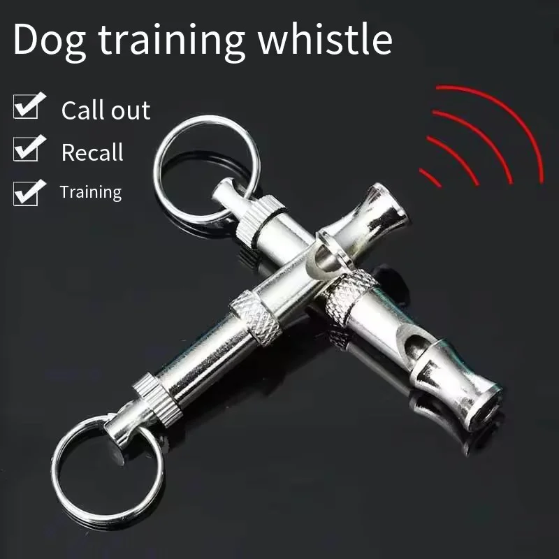 Ultrasonic Dog Training Whistle Stop Barking Device Silent Training Flute Puppy Keychain Control Tool Pet Supplies