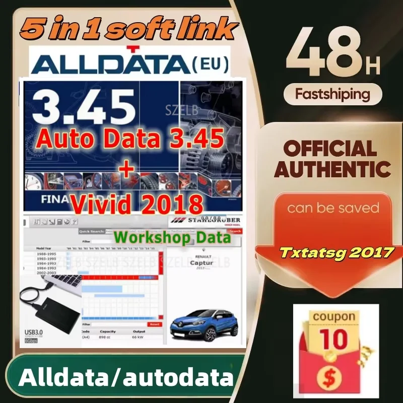 

AutoData 3.45 alldata10.53 Software de diagnóstico de taller vivo + HAYNES PRO 2015 diagramas eléctricos herramienta de reparaci