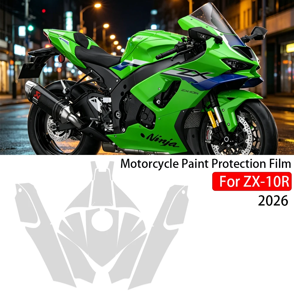 For Kawasaki Ninja ZX 10R 2026 Motorcycle PPF ZX10R PU Paint Protection Fairing Protection Clear Anti-scratch Film Accessories