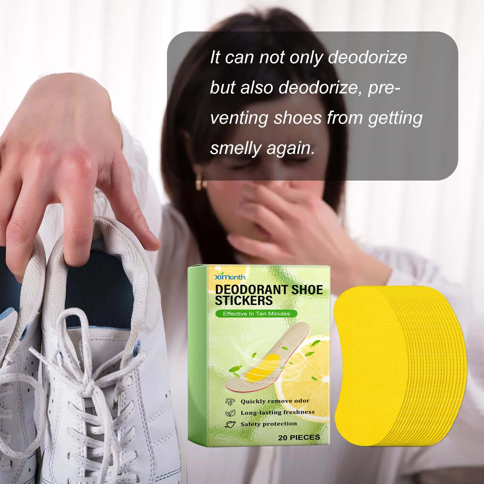 Deodorant Shoe Stickers Odor Remover Prevention Foot Sweat Athlete's Foot Soothing Antibacterial Insole Antiperspirant Sticker - Image 4