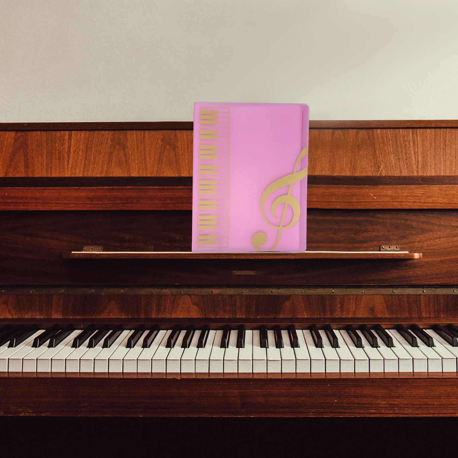 

80-Page A4 Size Choir Binder Clear Sleeves Sheet Protector Piano Book Holder Portable Lightweight Plastic File