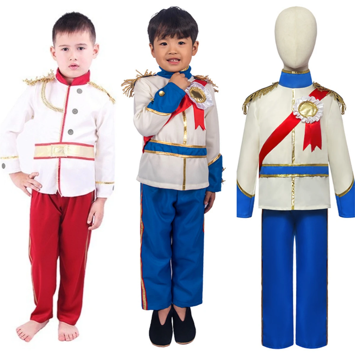 

Детский костюм принца на Хэллоуин для мальчиков, очаровательный сказочный наряд короля для ролевых игр, комплект из топа и брюк