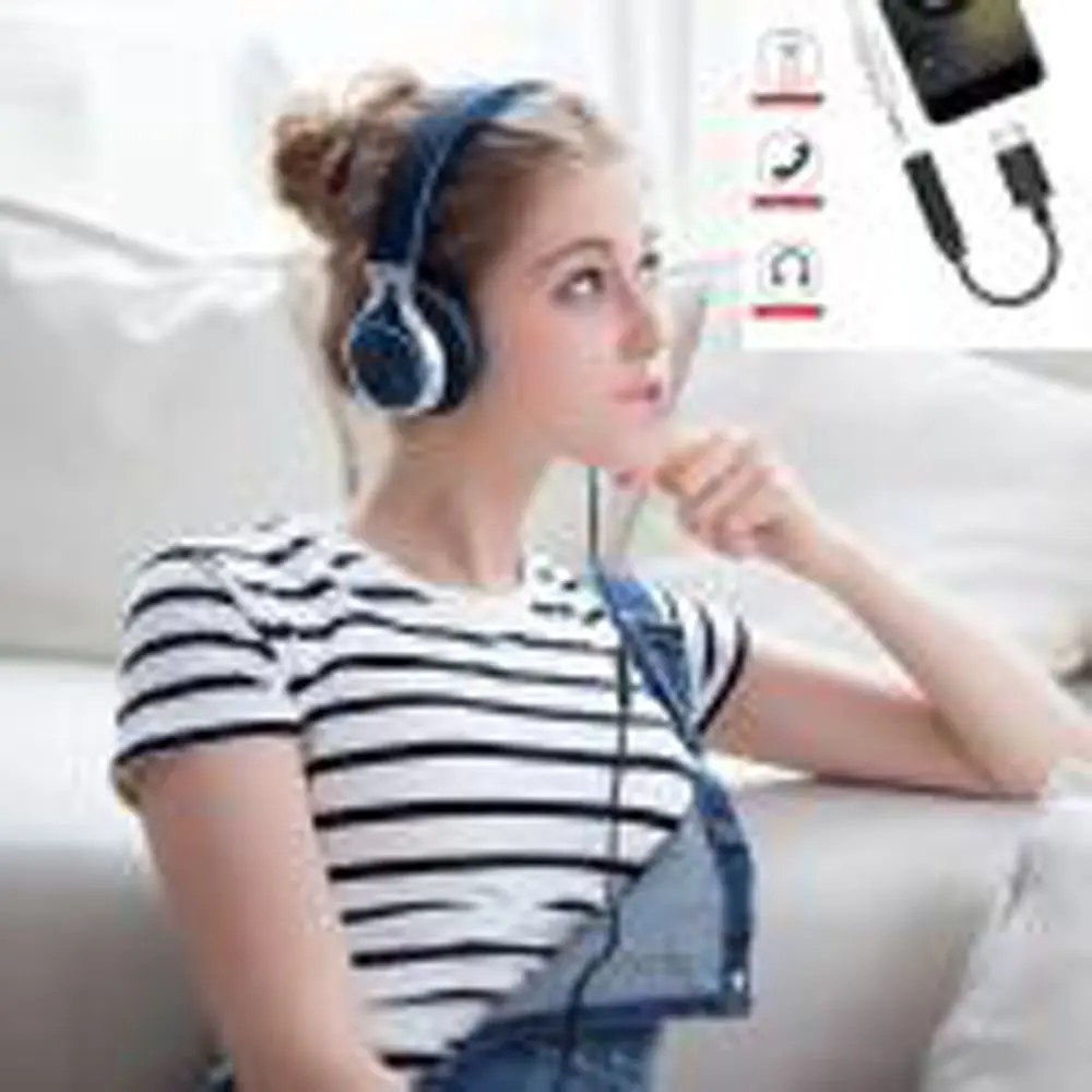 

Practical Headset Conversion Plug Aux Audio Adapter Audio Jack Adapter Mic Connector Cable Headphone Converter Type C To 3.5mm