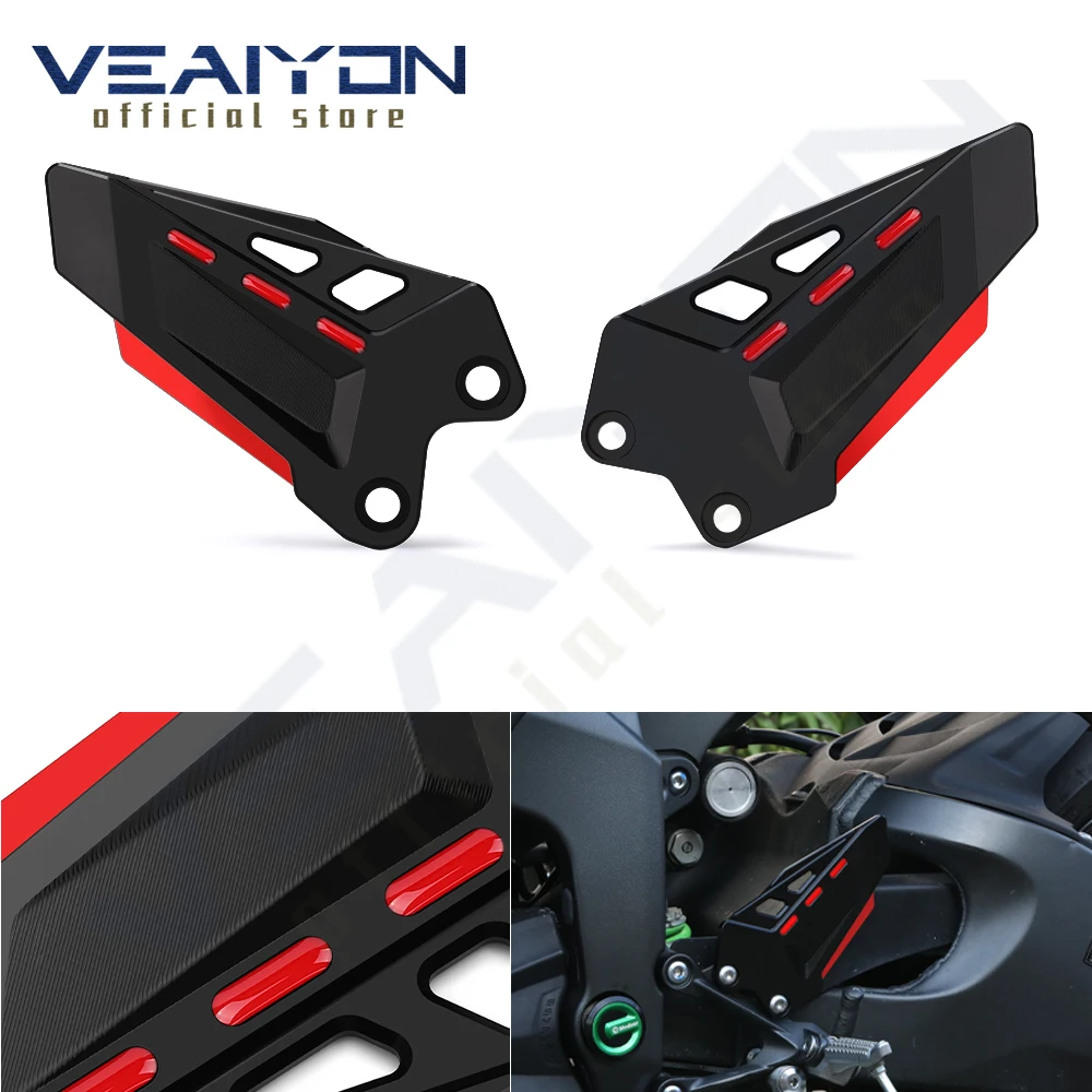 

2025 Motorcycle Accessories Aluminum For ZX 6R ZX6R ZX-6R 2019 2020 2021 2022 2023 2024 2025 Footpeg Heel Plates Guard Protector