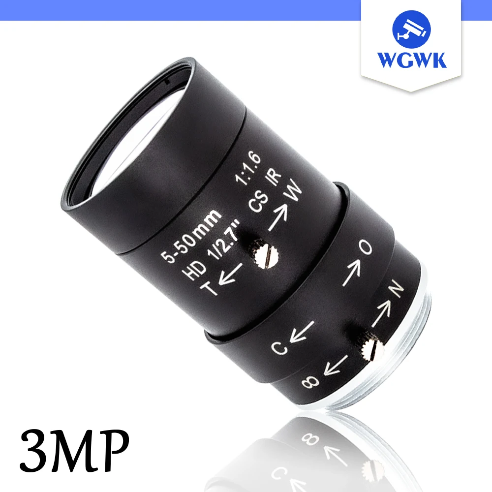 

WGWK-C35-50A CCTV 5-50mm Camera Lens CS Mount 3MP Manual Zoom For Industrial Machine Vision IP Cameras Lens Surveillance Webcam