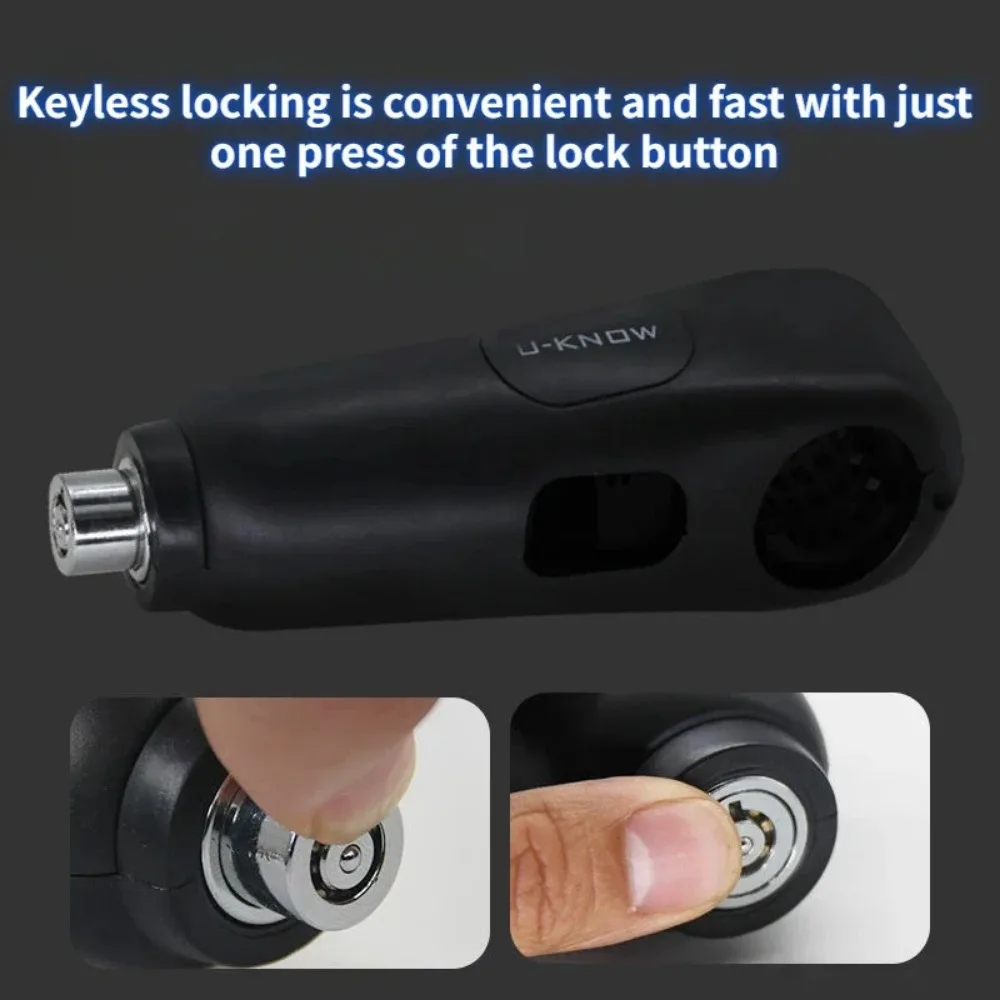 110dB Motorcycle Handlebar Alarm Lock Anti-Theft Brake and Throttle Lock for Scooter E-Bike Bicycle and Electric Vehicle view 4