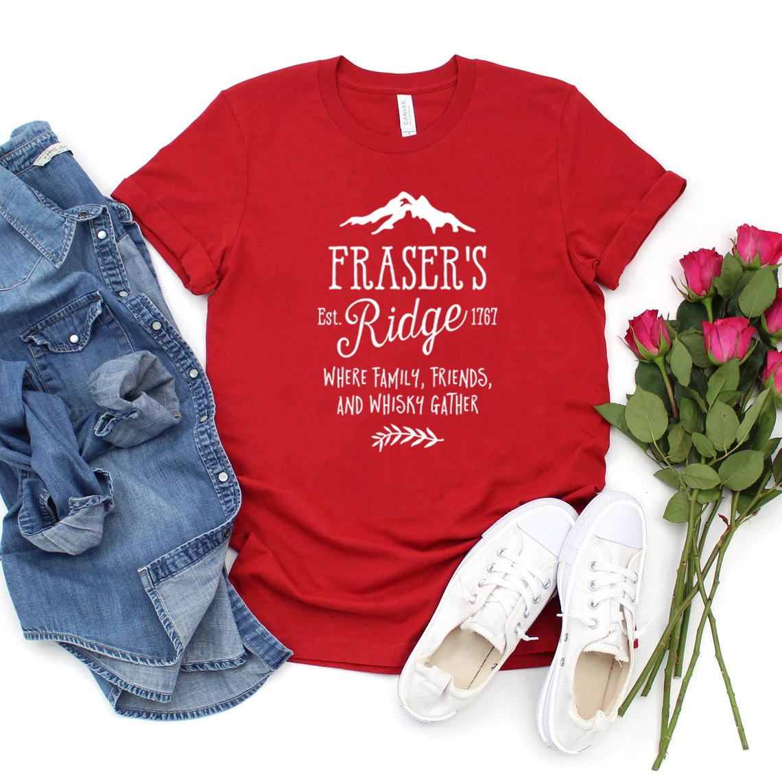 Fraser Ridge T Shirt Outlander Shirt Outlander Tv Series T-Shirt Funny Family Trip Shirts Women Graphic T Shirts Casual Tops Tee