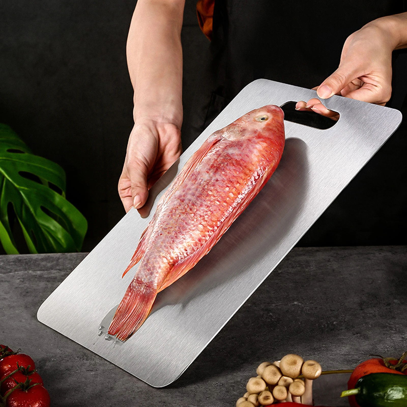 

Нержавеющая сталь, водонепроницаемая разделочная доска, которую можно мыть в посудомоечной машине, кухонная доска для выпечки, размер S