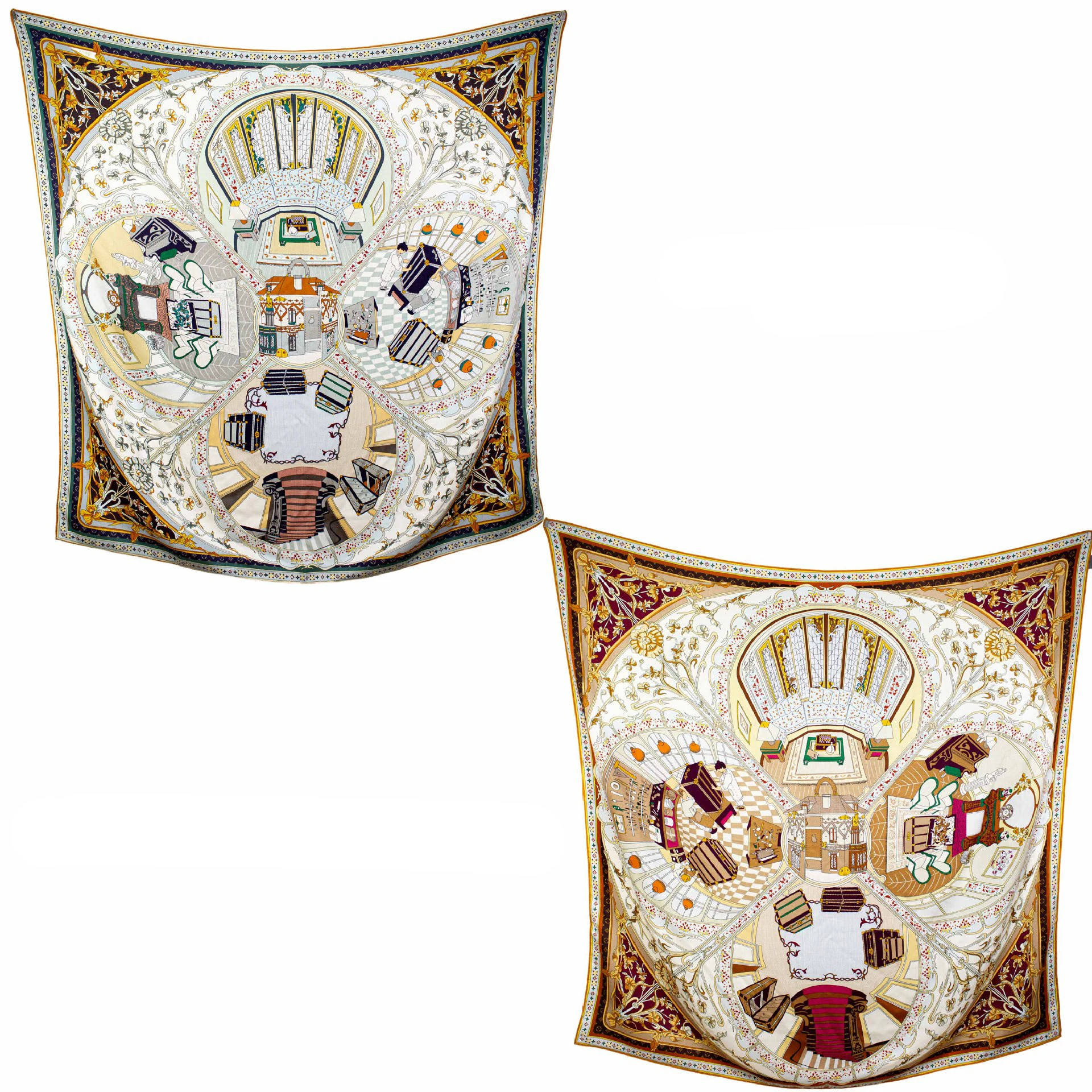 

Double Sided Scarf 135CM Luxury Large Shawls Hand Rolled Edges Head Bag Scarves Christmas Gift Luxury Clothing Accessories