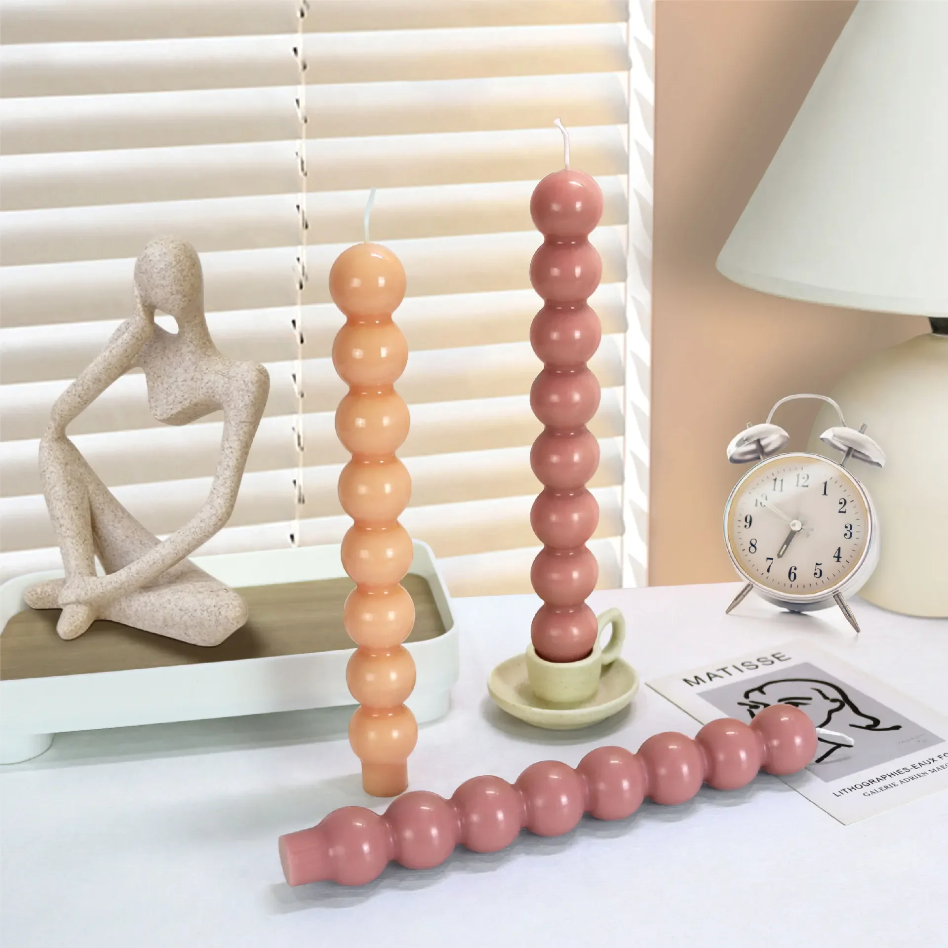 8 stacked ball insertion candle DIY Mold handmade 2-piece Plastic mold with leak proof easy demolding PC Transparent Candle mold