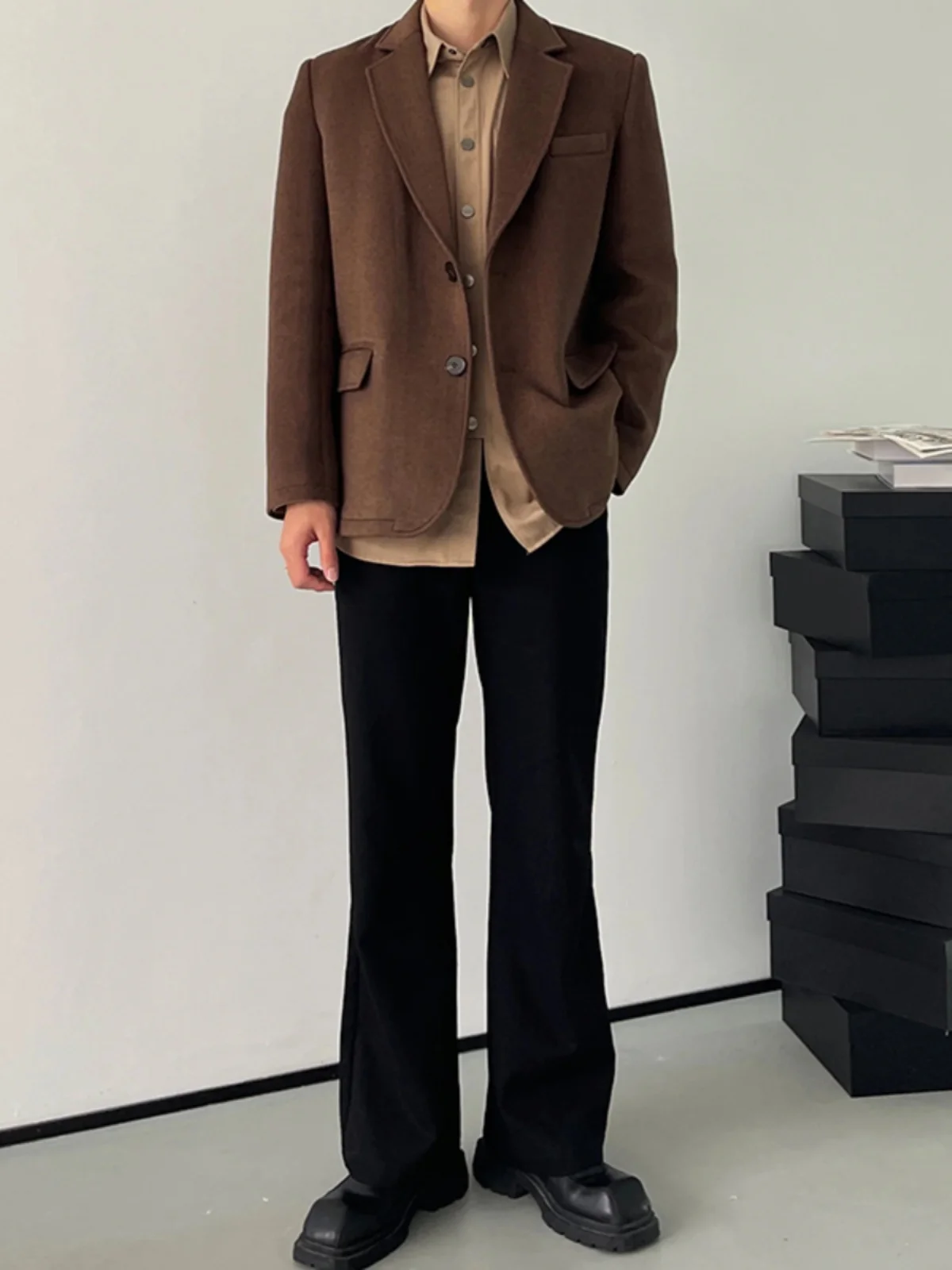 

Черные мужские брюки прямого кроя, осенне-зимние, на флисовой подкладке, теплые, облегающие, повседневные, длинные, молодежные, модные