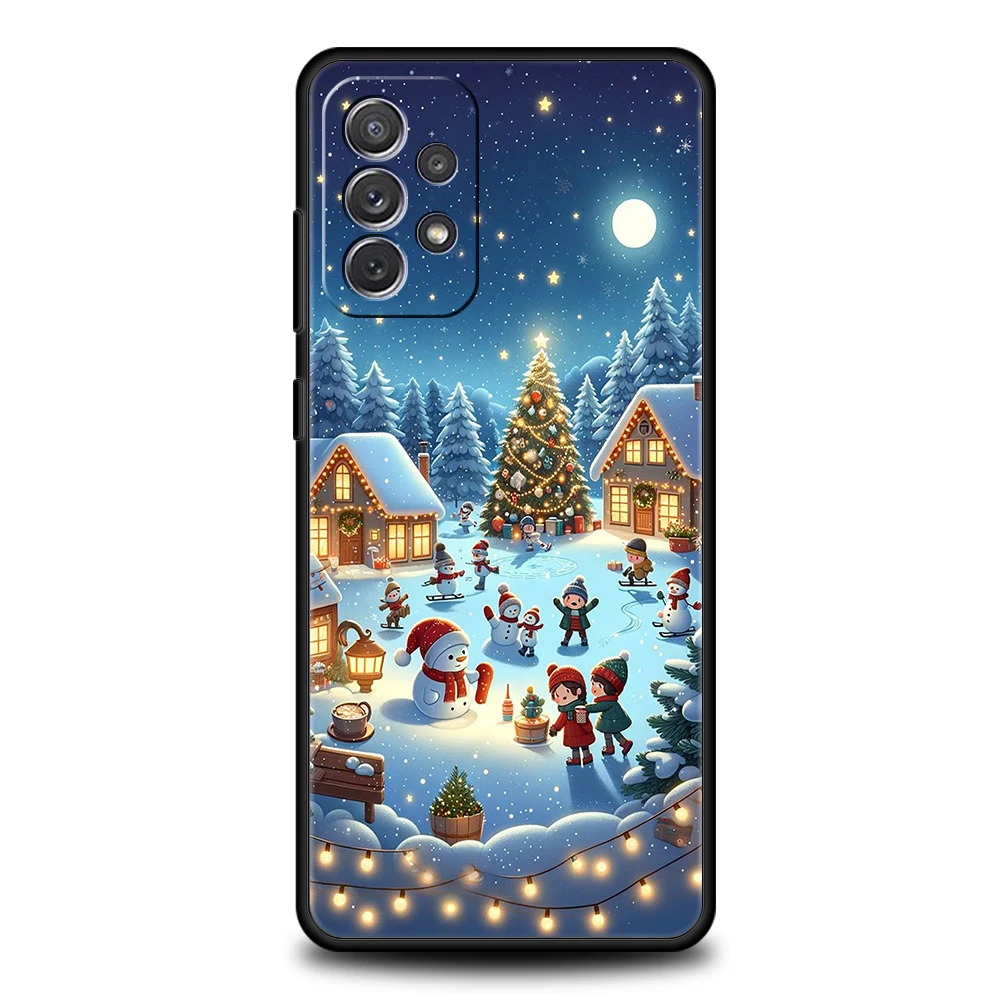 New Year Christmas Phone Case for Samsung Galaxy A55 A35 A15 A14 A25 A54 A51 A71 A72 A73 A32 A52 A52S A41 5G Silicone Shell Bags – Detail 2