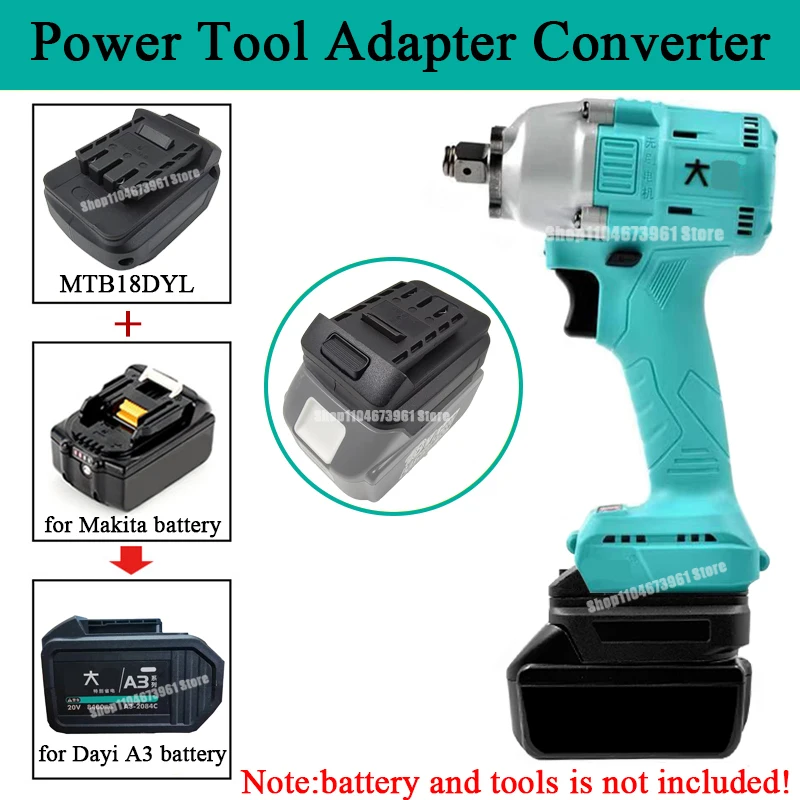 Power Tool Adapter Converter for Makita BL1830 BL1815 18V Li-ion Battery for DaYi A3/2106/48VF/88F/128F 21V Electric Power Tools