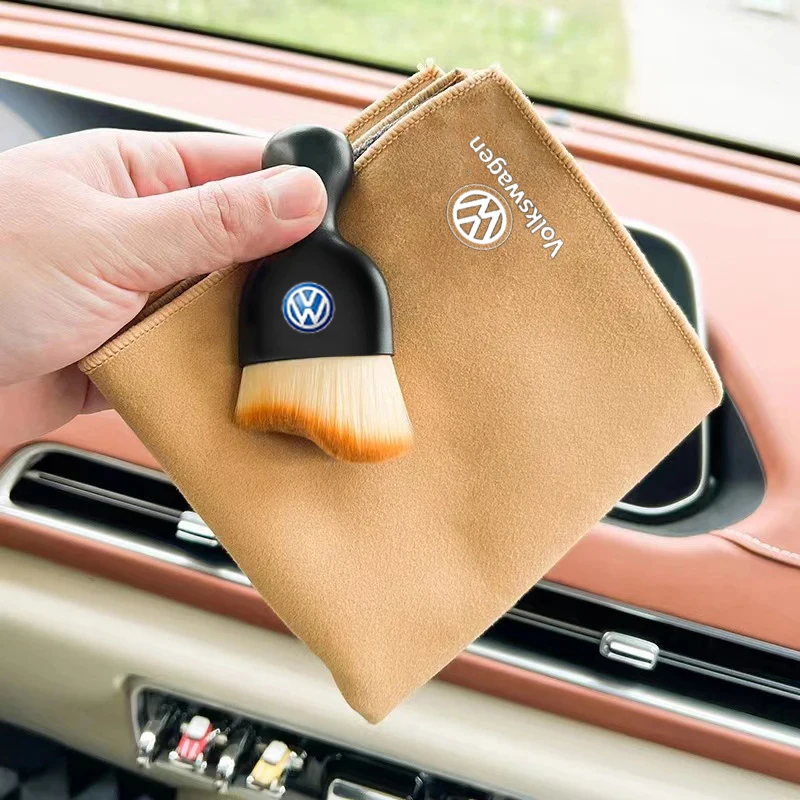 Car Interior Cleaning Soft Brush Wash Towel Wipe Dry Cloth For VW GTI Scirocco Polo T5 Passat b6 Golf Tiguan Jetta T-ROC Beetle